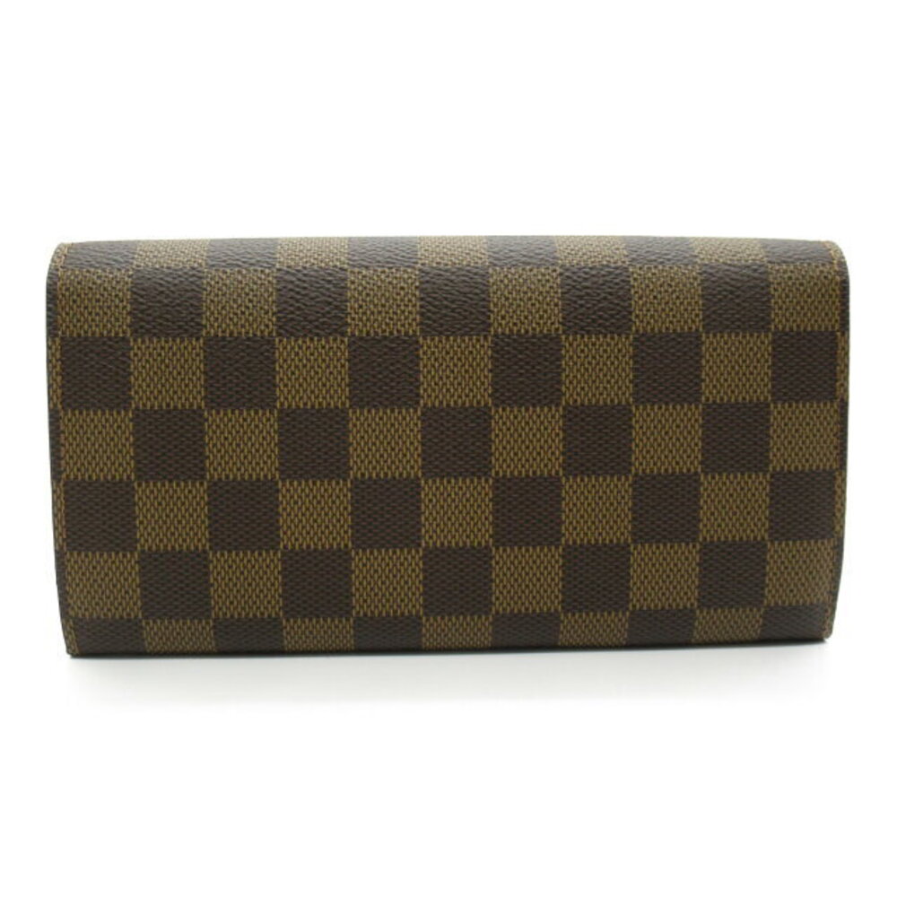 Louis Vuitton Sarah Portefeuille Wallet Bifold Canvas Damier Leather Brown - Picture 2 of 10